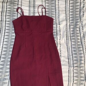 Forever 21 Ribbed Red Spaghetti Strap Sundress